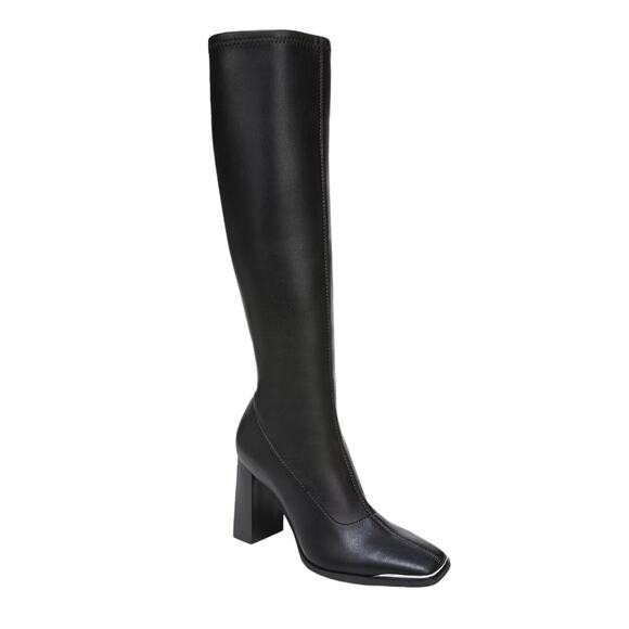 Bar III Women's Haydin Knee High Square Toe Dress Boots Black Size 9 1/2 - Picture 1 of 6